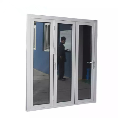 문 UPVC 프레임 유리 아코디언 디자인이 비폴드 접는 외부 주문 제작된 플라스틱