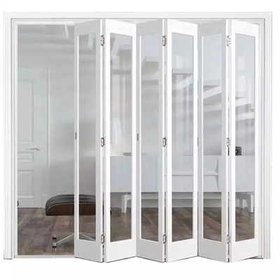 문 UPVC 프레임 유리 아코디언 디자인이 비폴드 접는 외부 주문 제작된 플라스틱