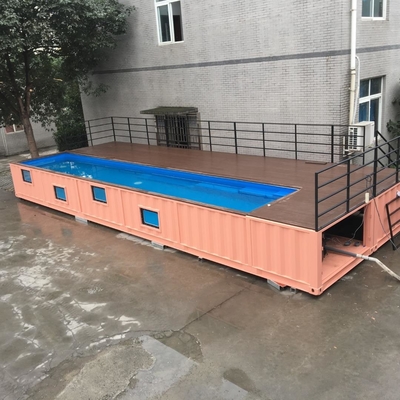 전기적이고 플루믹스 핑 시스템과 강철 소재에 의한 40FT 조립식 주문 제작된 크기와 색상 용기 수영장