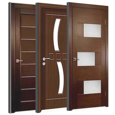 불연성 MDF 목재 도어 HDF ABS PVC WPC 마호가니 나무 엔트리 도어