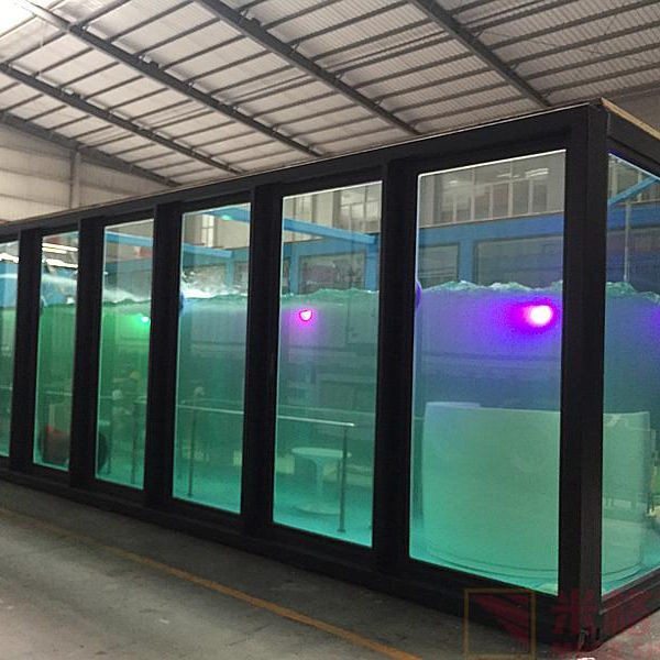 미국 미국 표준 맞춤형 색상 및 재료 컨테이너 수영장 20ft 40ft 웨이브 워터 제트 Led 라이트 포함