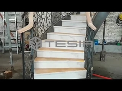 대리석과 나선식 계단 고급 품질을 표류시키는 가장 좋은 물질 대리석 단계