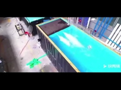 고강도 유리벽을 가진 호화스러운 조립식 현대 휴대용 콘테이너 수영풀